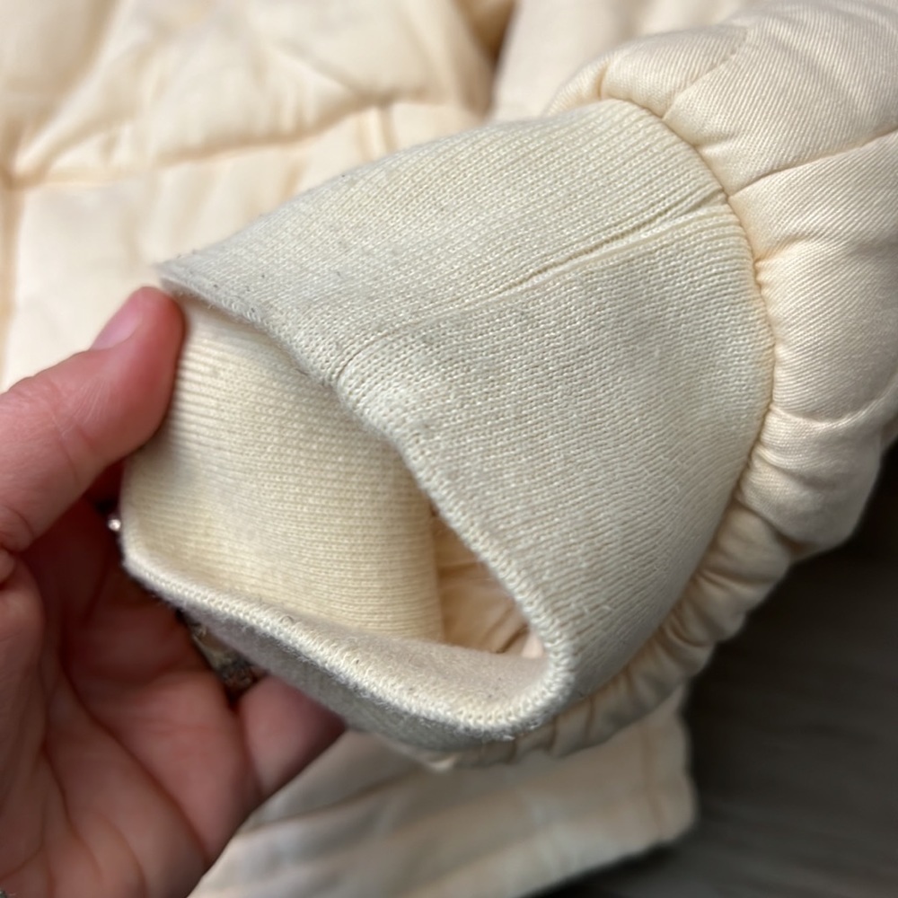 PROMESA QUIET PROMISE QUILTED BOMBER JACKET CREAM SIZE SMALL - Picture 14 of 15
